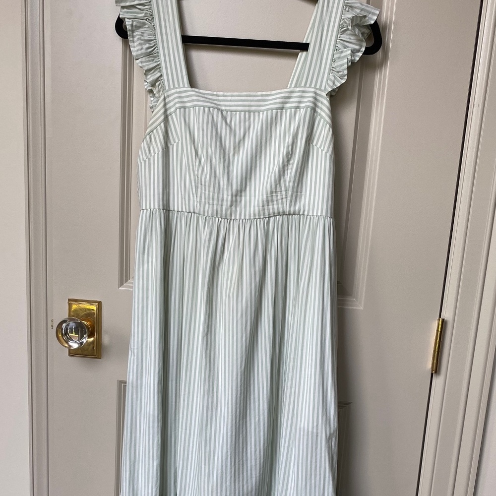 Gal Meets Glam Maxi Striped Green and White Dress